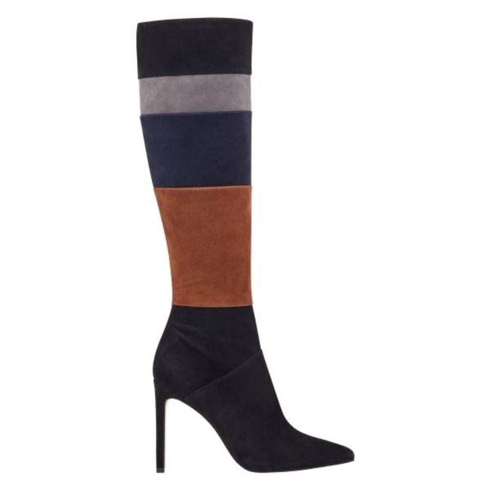 Nine West Toprank Colorblock Suede Boots - Size 5